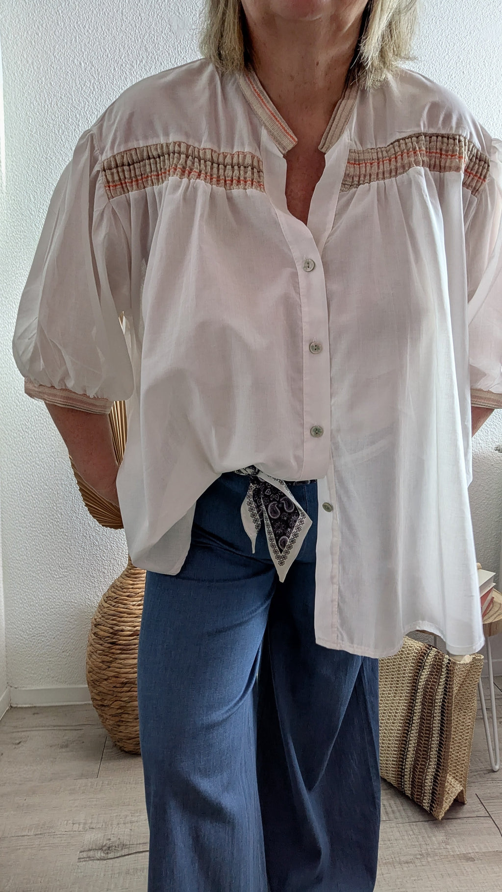 Blouse Flora en coton oversize