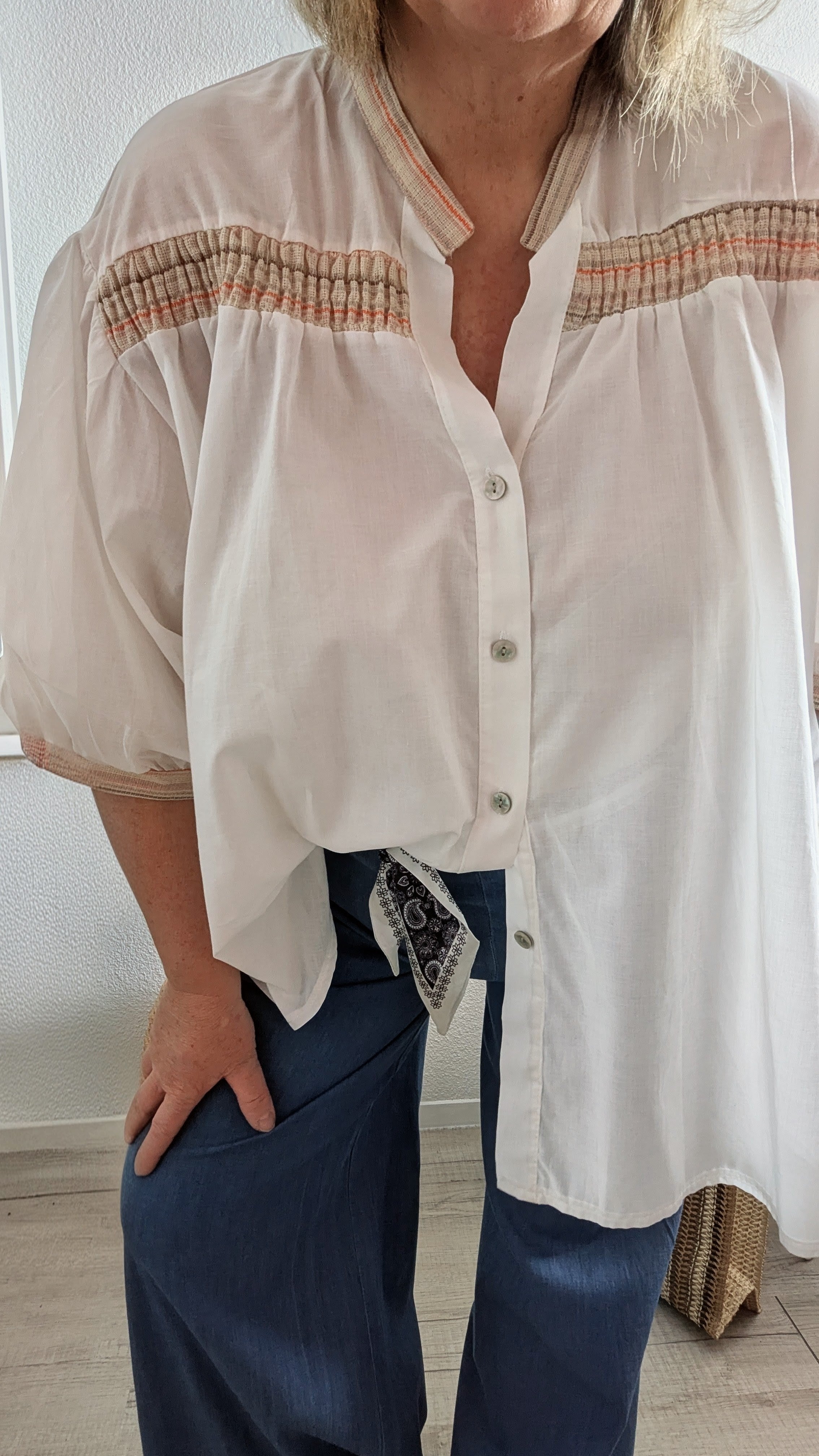 Blouse Flora en coton oversize