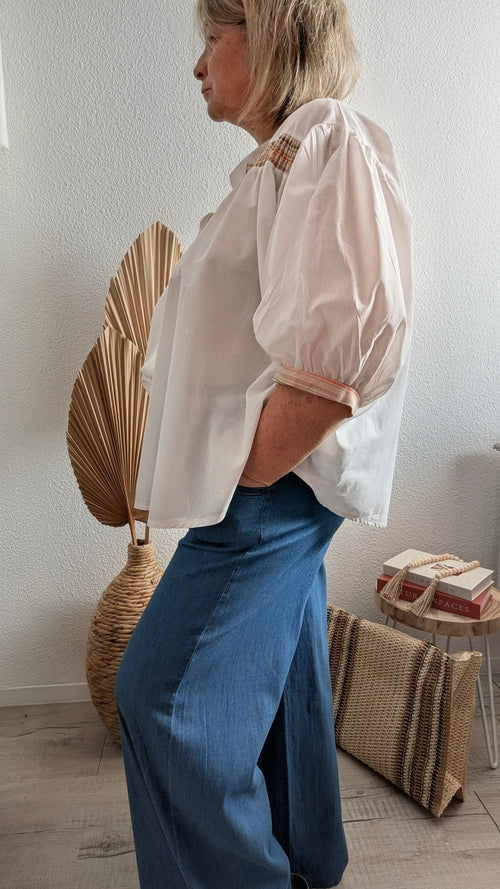 Blouse Flora en coton oversize