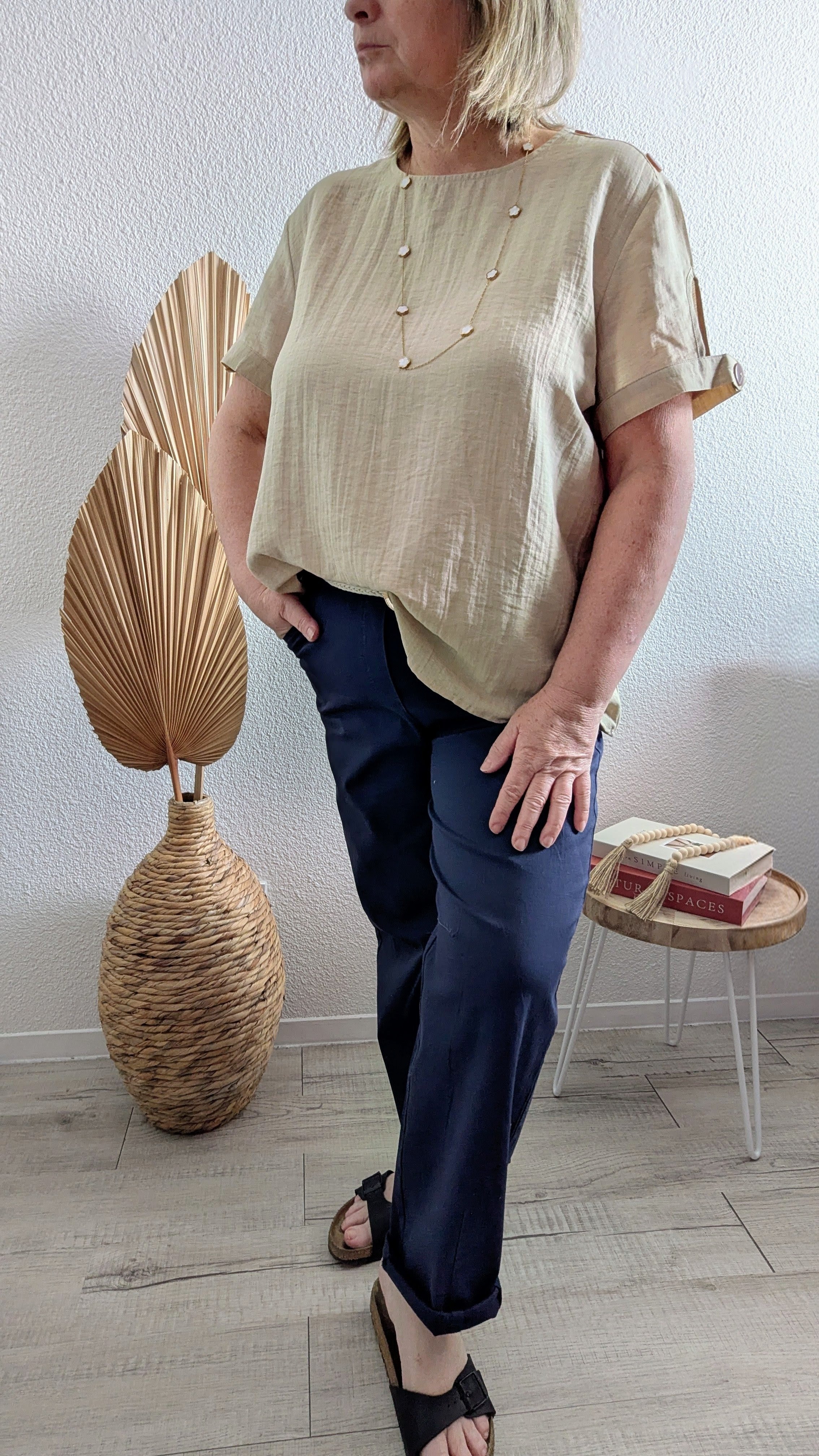 Pantalon confort Léa bleu marine