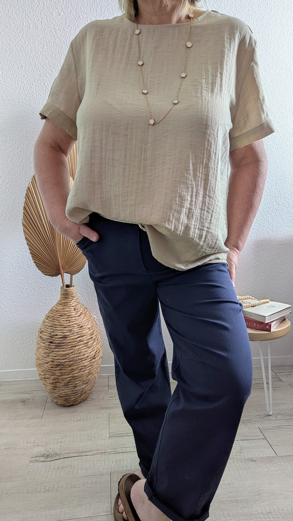 Pantalon confort Léa bleu marine