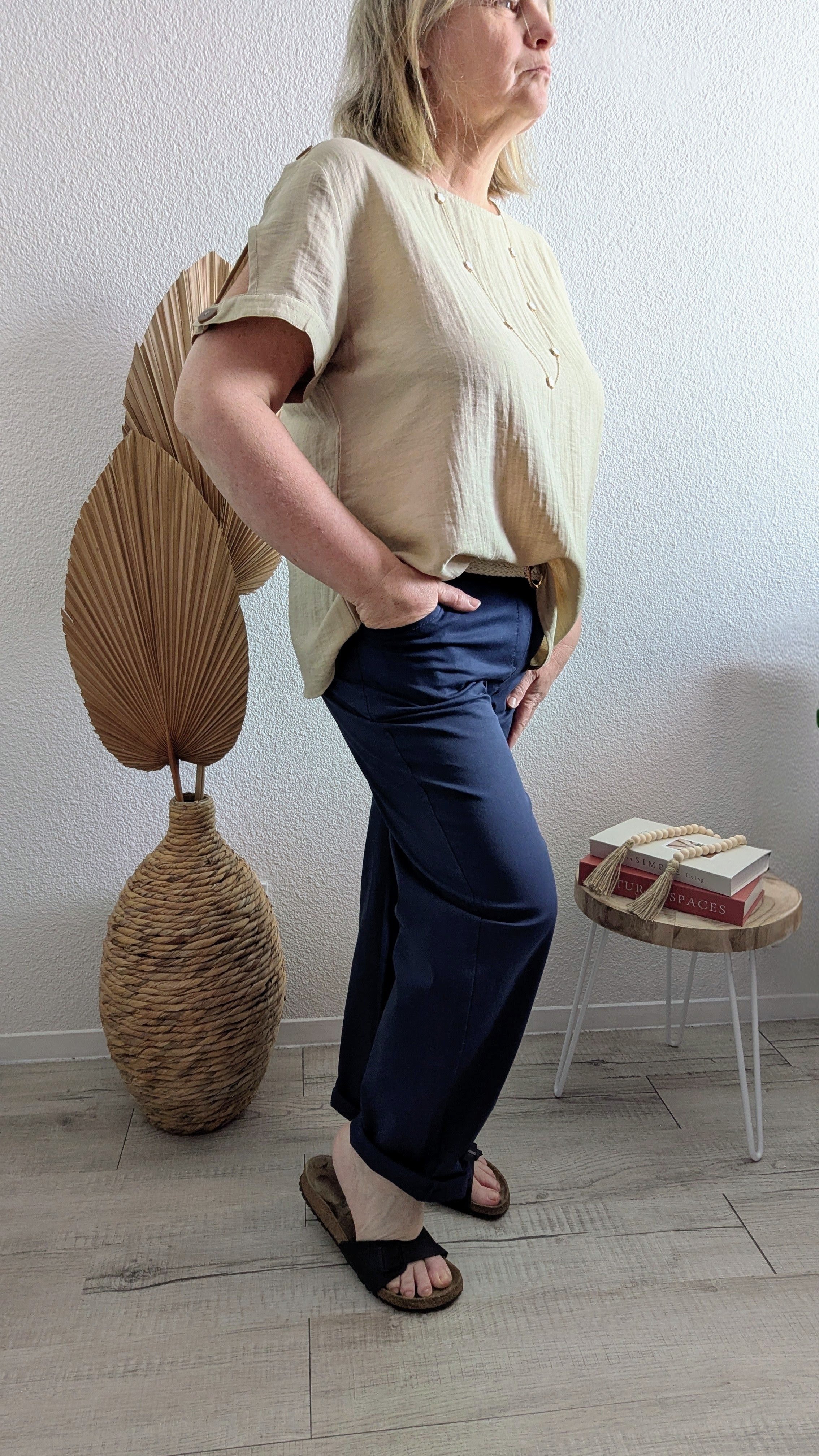 Pantalon confort Léa bleu marine