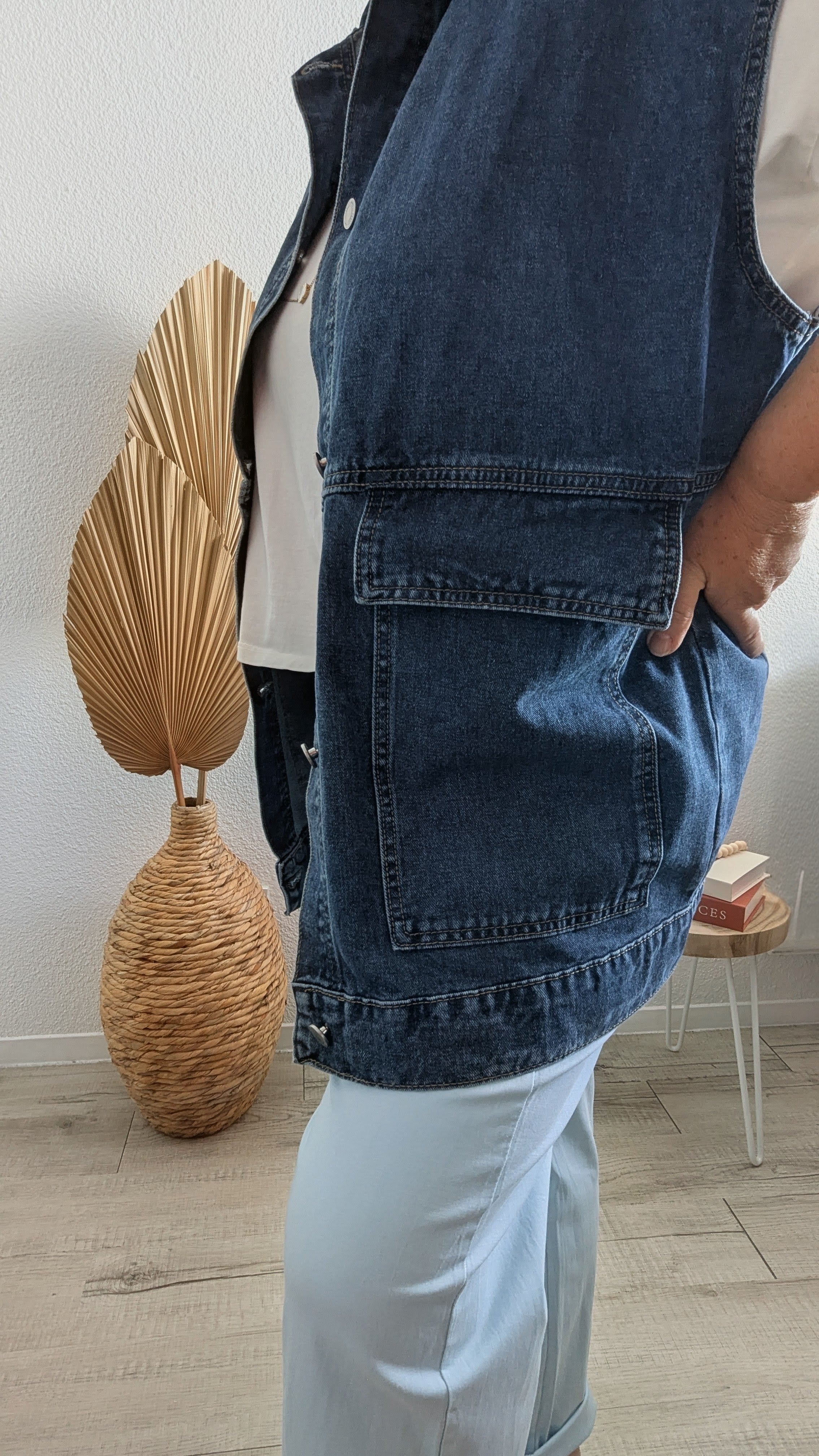 Veste Apolline en jeans sans manche