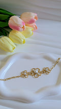 Bracelet forme fleur acier inoxydable