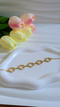 Bracelet forme fleur en acier inoxydable