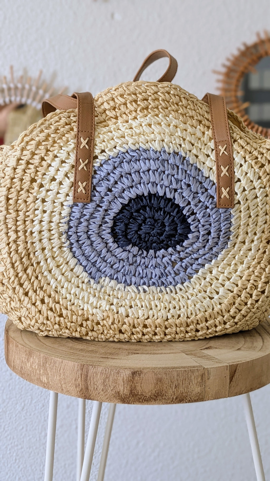 Sac Cabas tressé rond